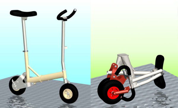Amputee mobility scooter render
